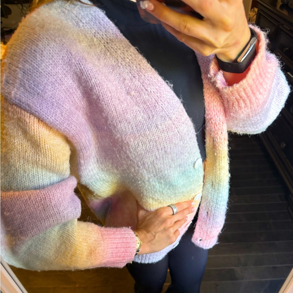 Cozy Pastel Rainbow Sweater
